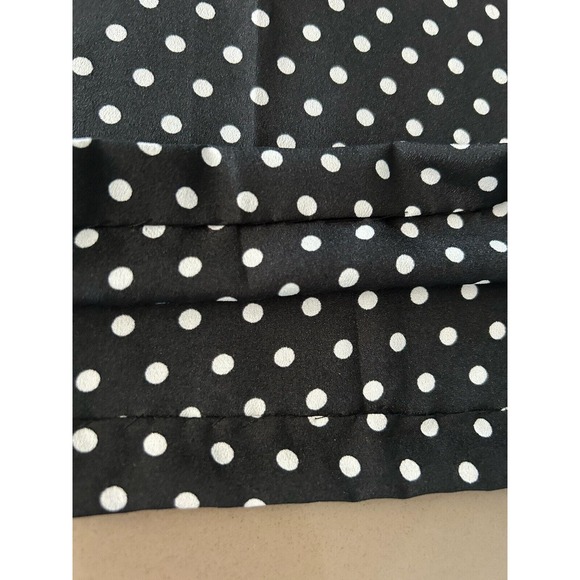 CALVIN KLEIN size L Ankle Pants POLKA DOT cruise beach Cover-up BLACK/WHITE D24 - Picture 8 of 8